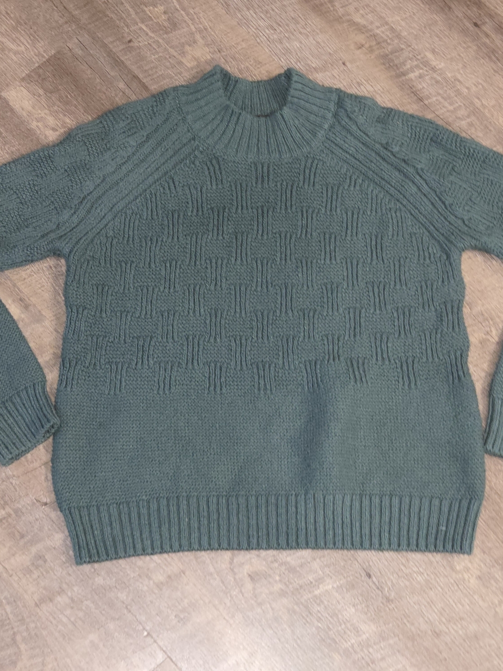 Prana Teal Textured Crewneck Sweater - Picture 2 of 5